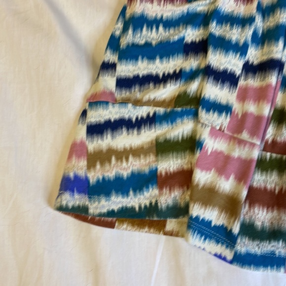 Anthropologie Maeve Sennebec Keyhole Dress Multicolor Rainbow Jersey Knit - Picture 10 of 11